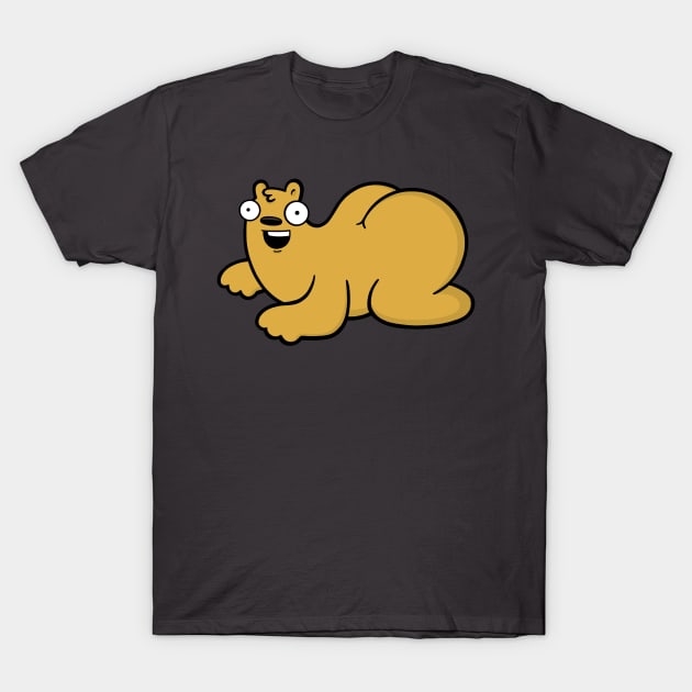 Booty Bear (Yellow) T-Shirt by Kill Taupe